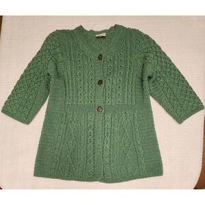 Vintage Kilronan Knitwear Merino Wool 3 Button Cardigan Sweater Women's XL